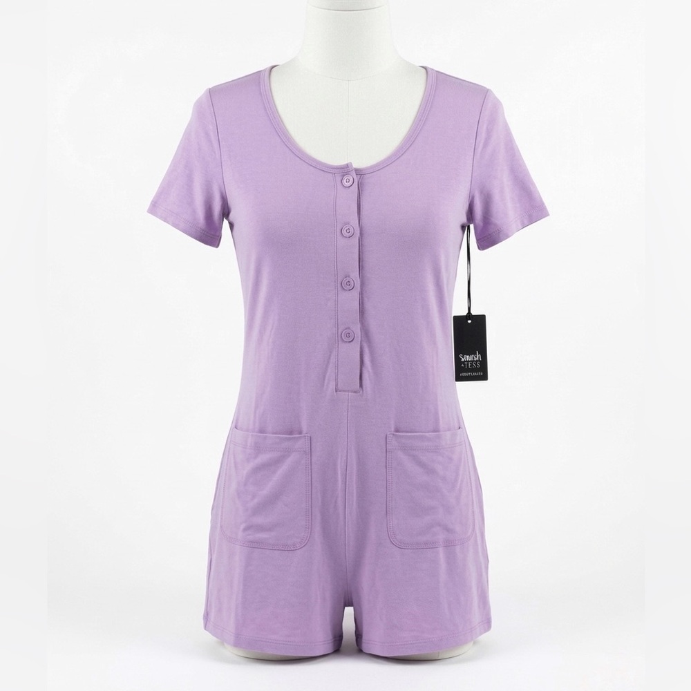 Smash and Tess High Tide Romper Lovely Lavender Size XS Oversized Comfy Chic